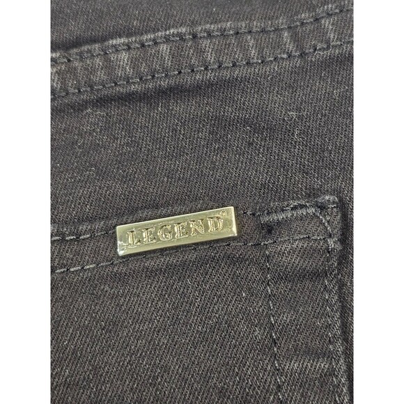 LEGEND Men's 32x32 Black Distressed Spray On Denim Jeans Pants Stretch EUC! - Picture 4 of 6